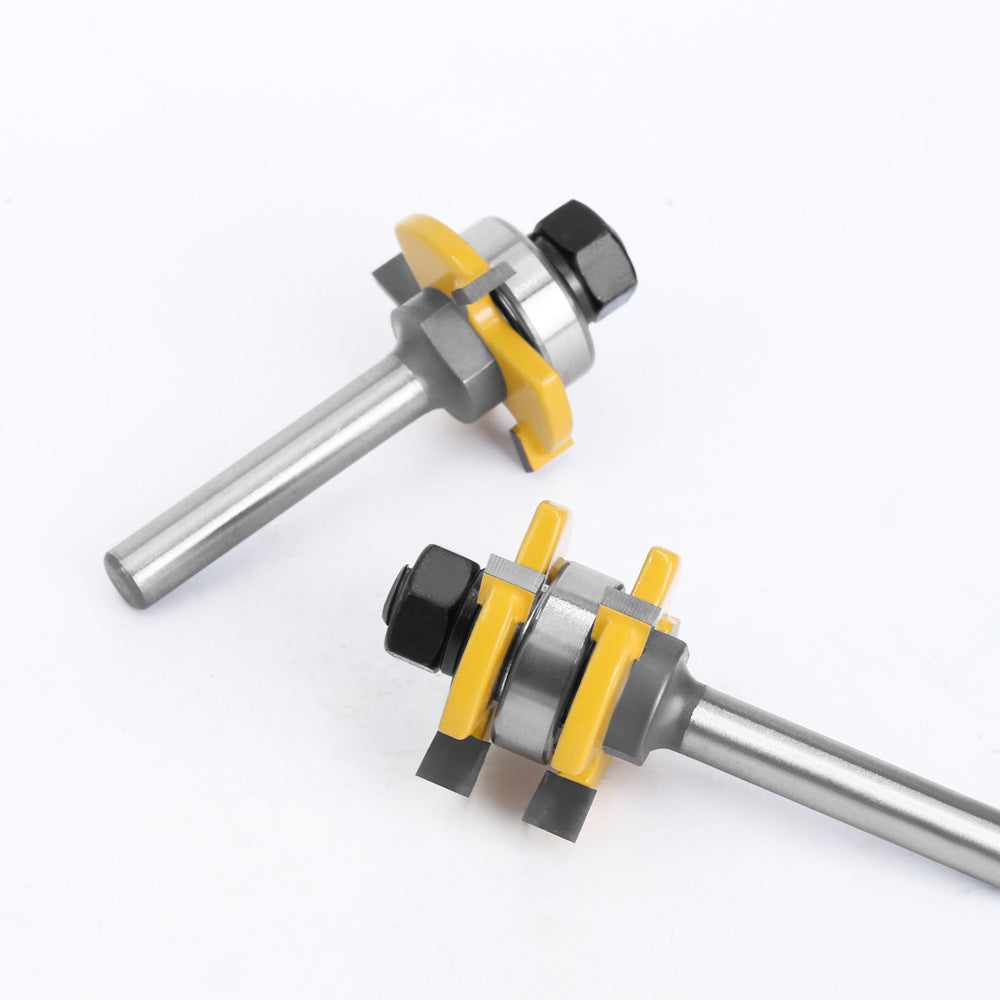 Tongue and Groove 1/4" x 1/4" 1/4" Shank Router Bit Set