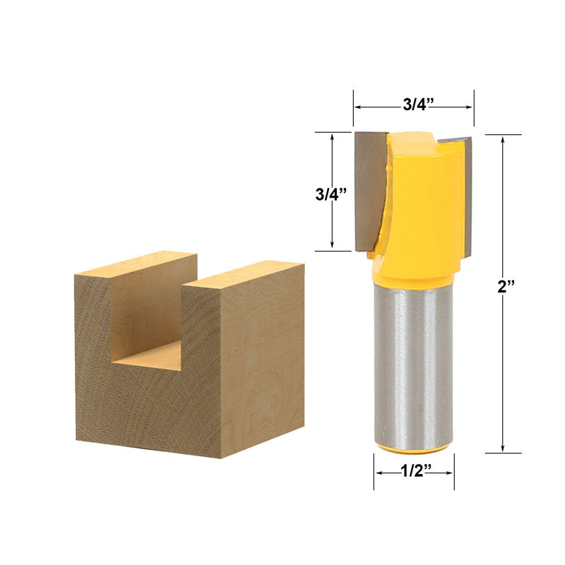 Straight/Dado 3/4"W x 3/4"H 1/2" Shank Router Bit
