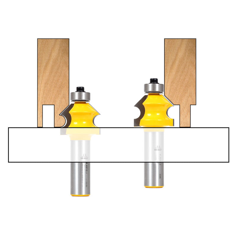 Bevel & Bead Wainscoting 1/2" Shank Router Bit