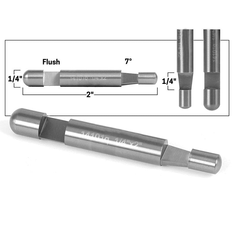Flush & 7° Pilot Flush Trim Solid Carbide 1/4" Shank Router Bit