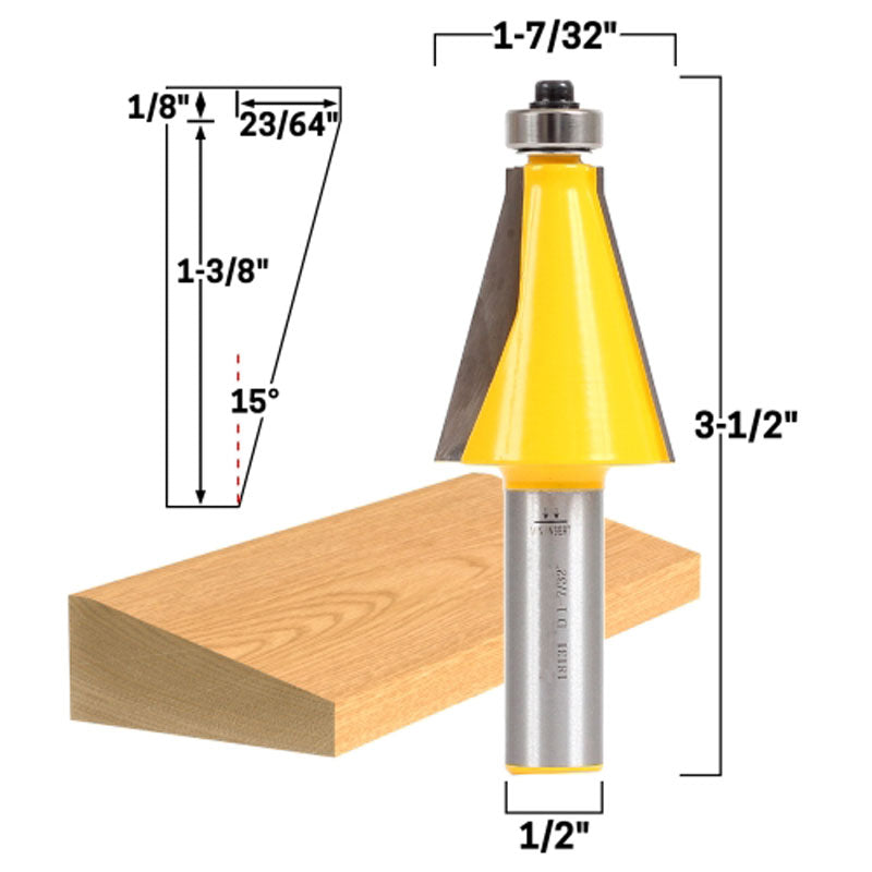 Bevel Handrail 1/2" Shank Router Bit