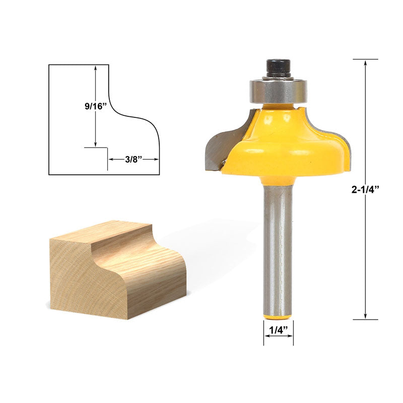 Ogee Edging and Molding Medium 1/4" Shank Router Bit
