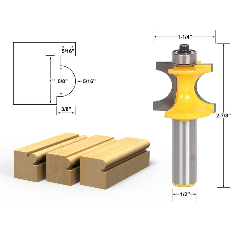 Bullnose Beading 5/16"r 5/8" Bead 1/2" Shank Router Bit