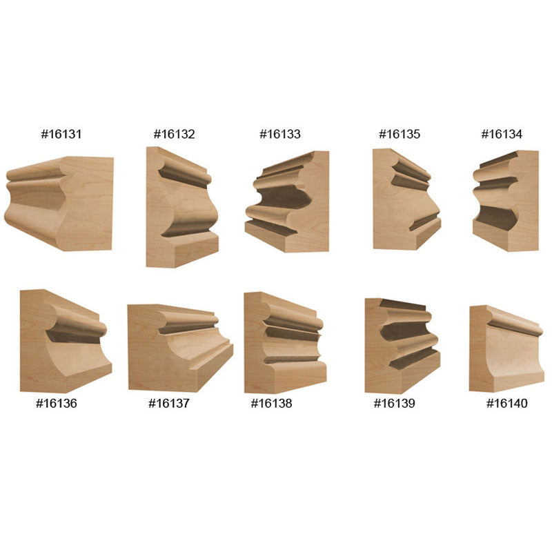 10 Bit 1/2" Shank Architectural Molding Router Bit Set