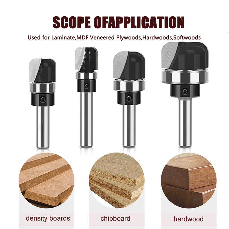 1 Piece Bowl & Tray Template Router Bit, 1/4" Shank – Carbide Tipped Cove Juice Groove Bits for Wood Bowls, Trays, Boxes, and Troughs