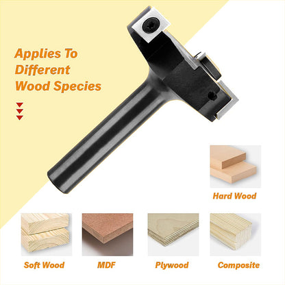 3-Wing Spoilboard Surfacing Router Bit with Replaceable Carbide Inserts, 1/2" Shank CNC Slab Flattening & Planer Bit for Woodworking