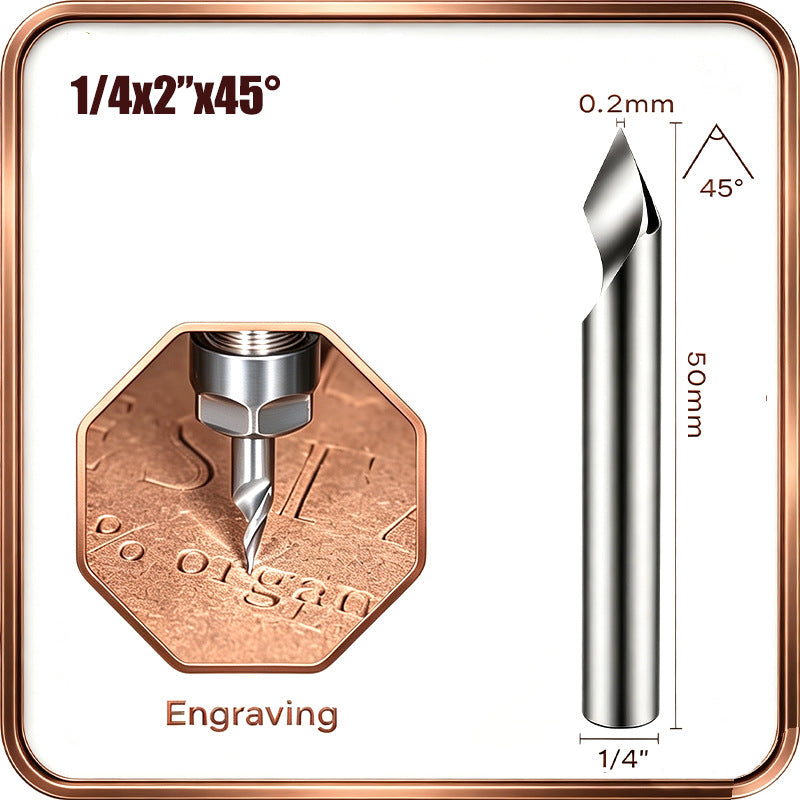 4 Pcs V-shaped O-groove engraving knife Aluminum plastic acrylic engraving knife Aluminum composite engraving lettering woodworking