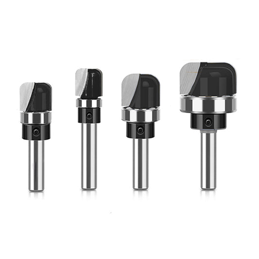4 Piece Bowl & Tray Template Router Bit Set, 1/4" Shank – Carbide Tipped Cove Juice Groove Bits for Wood Bowls, Trays, Boxes, and Troughs
