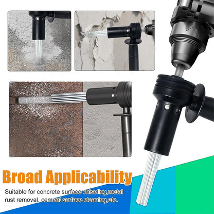 Air Needle Scaler Attachment with 18 Hardened Steel Needles, Anti-Slip SDS Shank Adapter for Air Hammer, Rust, Weld, Paint & Concrete