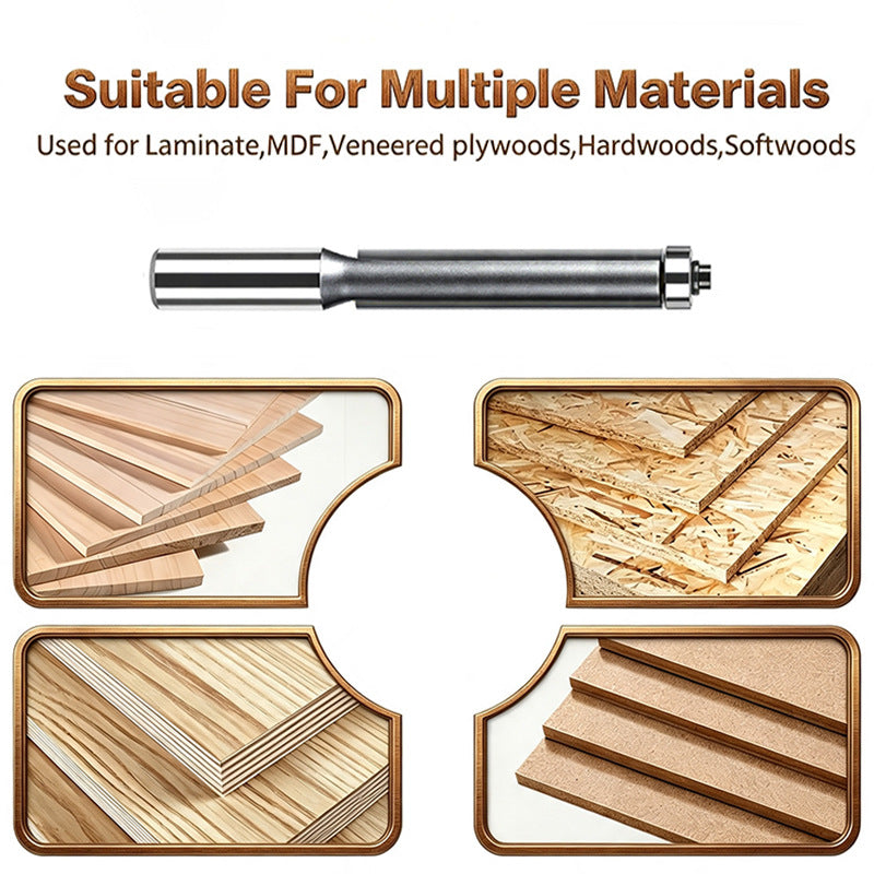 1 Pcs Extra Long Straight Flush Trim Router Bit, 1/2" Shank Carbide Milling Cutter for Woodworking
