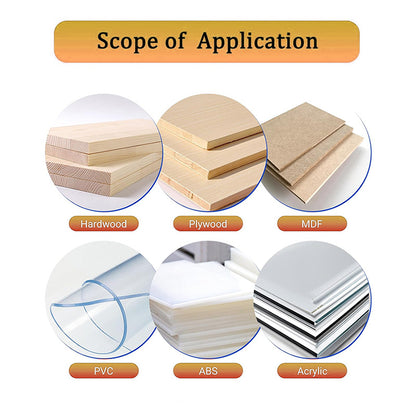 1/8" Upcut Spiral CNC Router Bits, 1/4" Shank, 3-Flute Extra Long Carbide End Mills for Wood, PVC, MDF Engraving