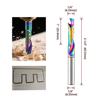 O-Flute CNC Router Bit Single Flute Carbide Cutter for Wood, Plywood, MDF & Hardwood