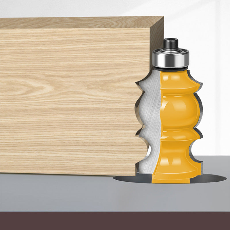Tongue and Groove Router Bit with Ball Bearing, Architectural Molding Woodworking Cutter