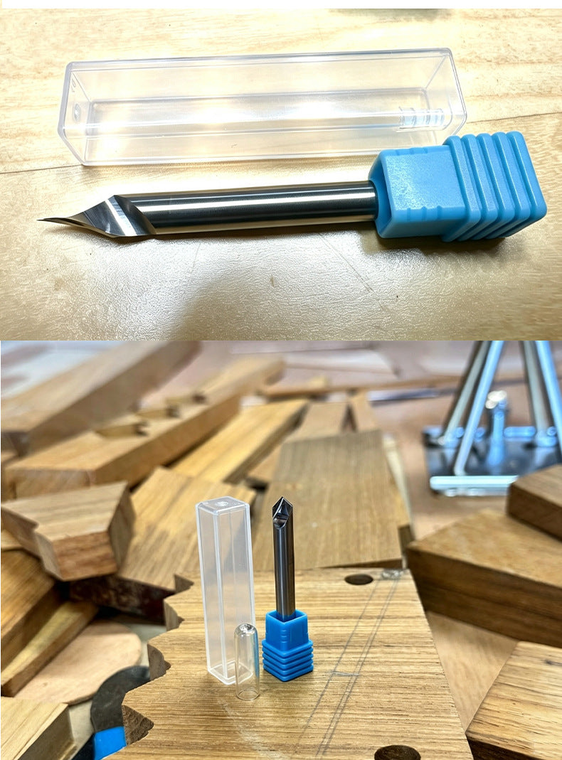 4 Pcs V-shaped O-groove engraving knife Aluminum plastic acrylic engraving knife Aluminum composite engraving lettering woodworking