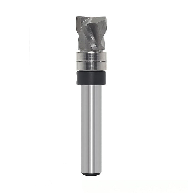 8mm Spiral Flush Trim Router Bit Up & Down Compression Cutter Spiral Grooved Bottom Double Ball Bearing Precise Cuts
