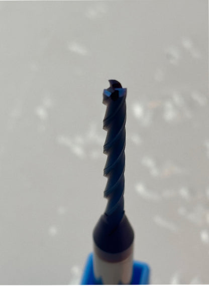 1/8" Upcut Spiral CNC Router Bits, 1/4" Shank, 3-Flute Extra Long Carbide End Mills for Wood, PVC, MDF Engraving