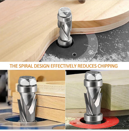 7/8" Cutting Dia 1/2" Shank Compression Spiral Flush Trim Router Bit with Top & Bottom Bearing For Wood Trimming Template and Pattern Work