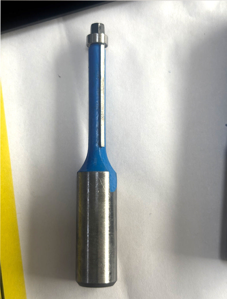 Double Flute Straight Milling Cutter Flush Trim Router Bit with Top Bearing Woodworking Template Grooving Trimming Routing Tool