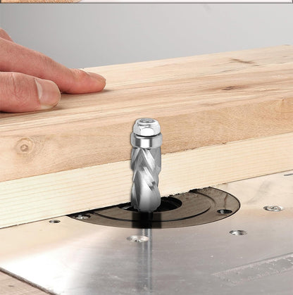 Bottom Bearing Compression Spiral Flush Trim Router Bits, Solid Carbide, CNC Pattern and Template for Wood Trimming