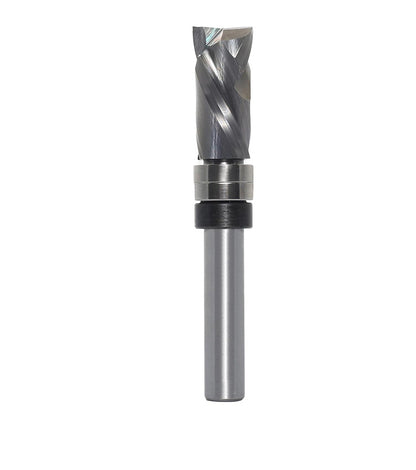 8mm Spiral Flush Trim Router Bit Up & Down Compression Cutter Spiral Grooved Bottom Double Ball Bearing Precise Cuts