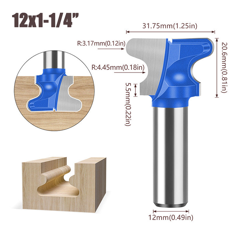 12mm Shank Professional Alloy Finger Pull Router Bit For Grooving And Joinery