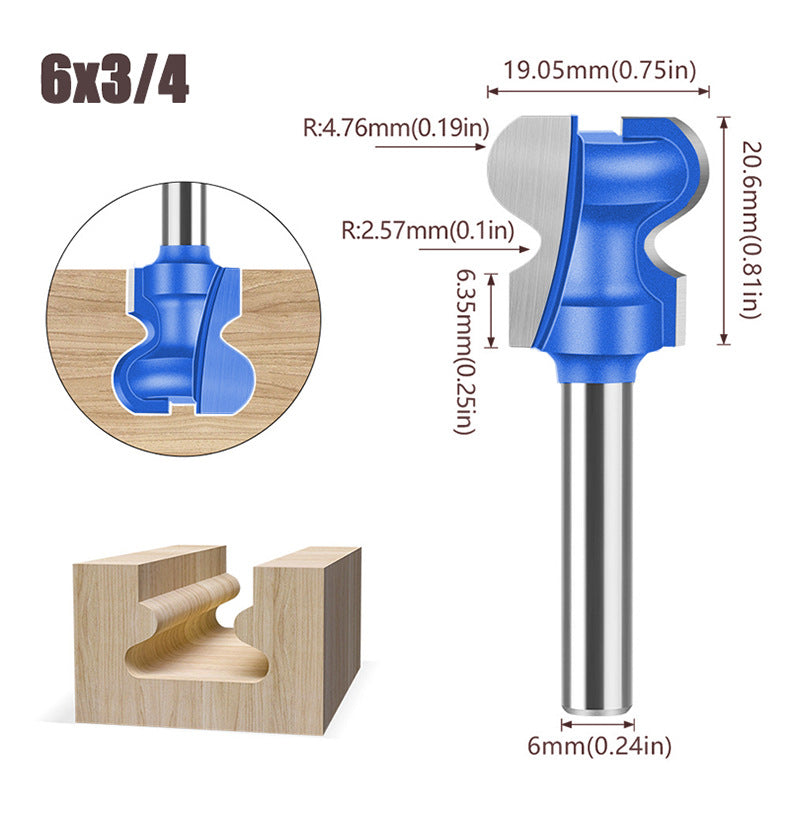 6mm Shank Professional Alloy Finger Pull Router Bit For Grooving And Joinery