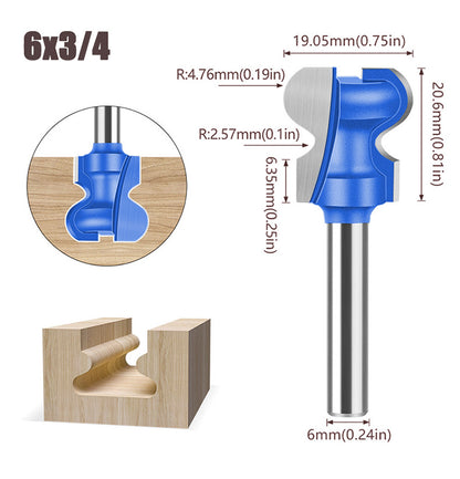 6mm Shank Professional Alloy Finger Pull Router Bit For Grooving And Joinery