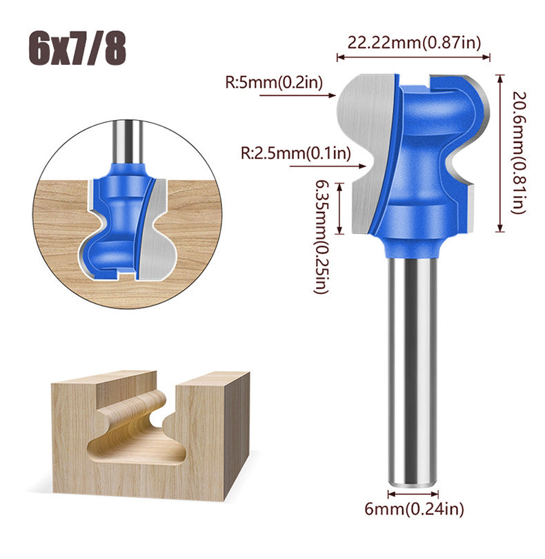 6mm Shank Professional Alloy Finger Pull Router Bit For Grooving And Joinery