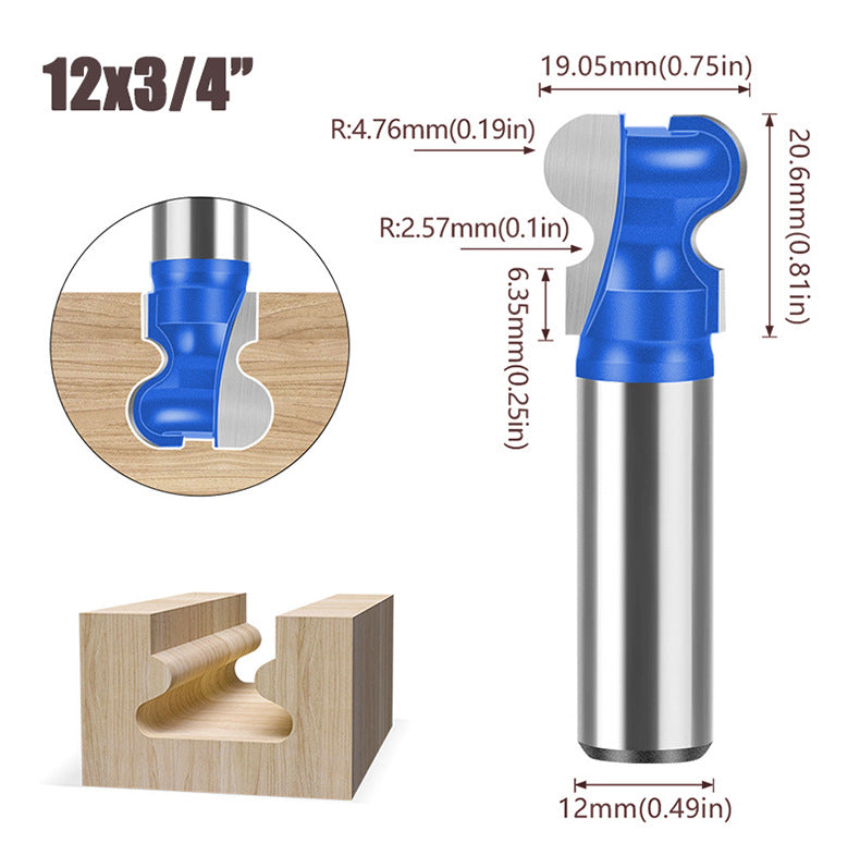 12mm Shank Professional Alloy Finger Pull Router Bit For Grooving And Joinery