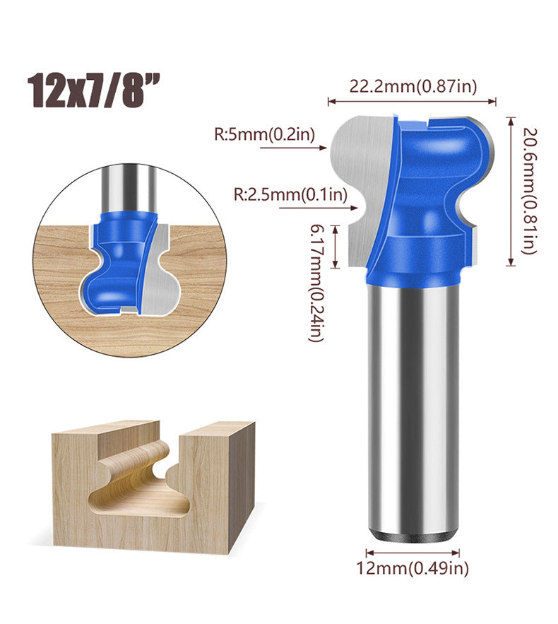 12mm Shank Professional Alloy Finger Pull Router Bit For Grooving And Joinery