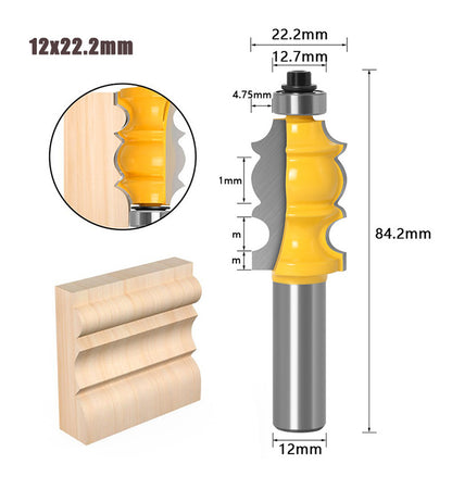 Tongue and Groove Router Bit with Ball Bearing, Architectural Molding Woodworking Cutter