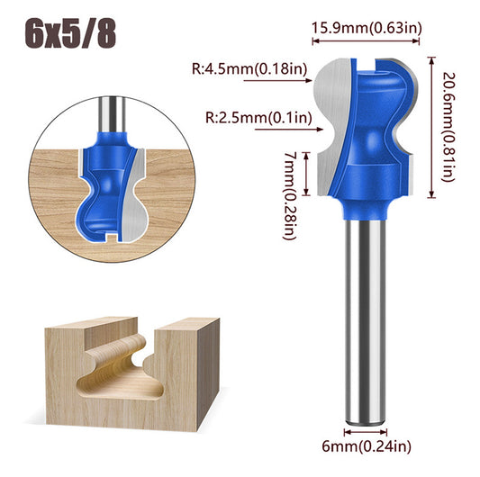 6mm Shank Professional Alloy Finger Pull Router Bit For Grooving And Joinery