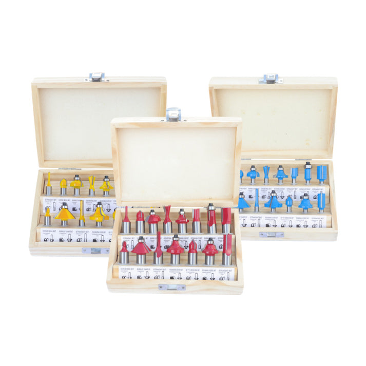 15 Piece Premium Router Bit Set Precision Woodworking Cutter Kit ...