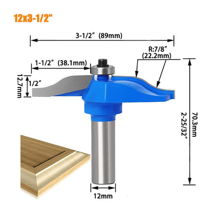 12mm Shank Router Bit Round Over Raised Panel Cabinet Door Window Router Bit for Woodworking Milling