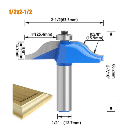 1/2-Inch Shank Router Bit Round Over Raised Panel Cabinet Door Window Router Bit for Woodworking Milling