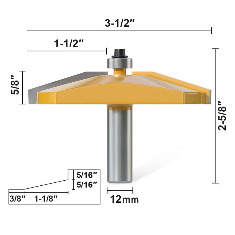 Bevel Raised Panel Router for Shaker Style Cabinet Door Frame and Pane ...
