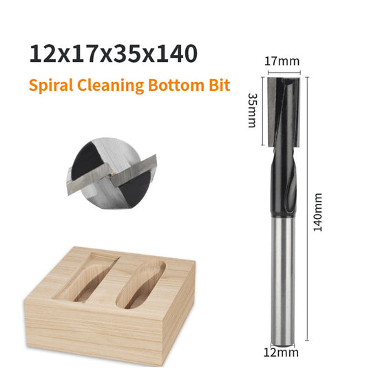 12mm Shank Lengthened Cleaning Bottom Router Bit Spiral Engraving Machine