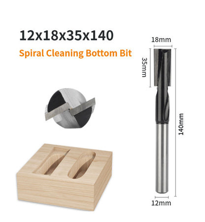 12mm Shank Lengthened Cleaning Bottom Router Bit Spiral Engraving Machine