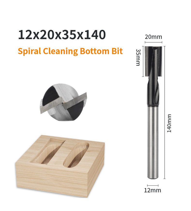 12mm Shank Lengthened Cleaning Bottom Router Bit Spiral Engraving Machine
