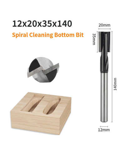 12mm Shank Lengthened Cleaning Bottom Router Bit Spiral Engraving Machine