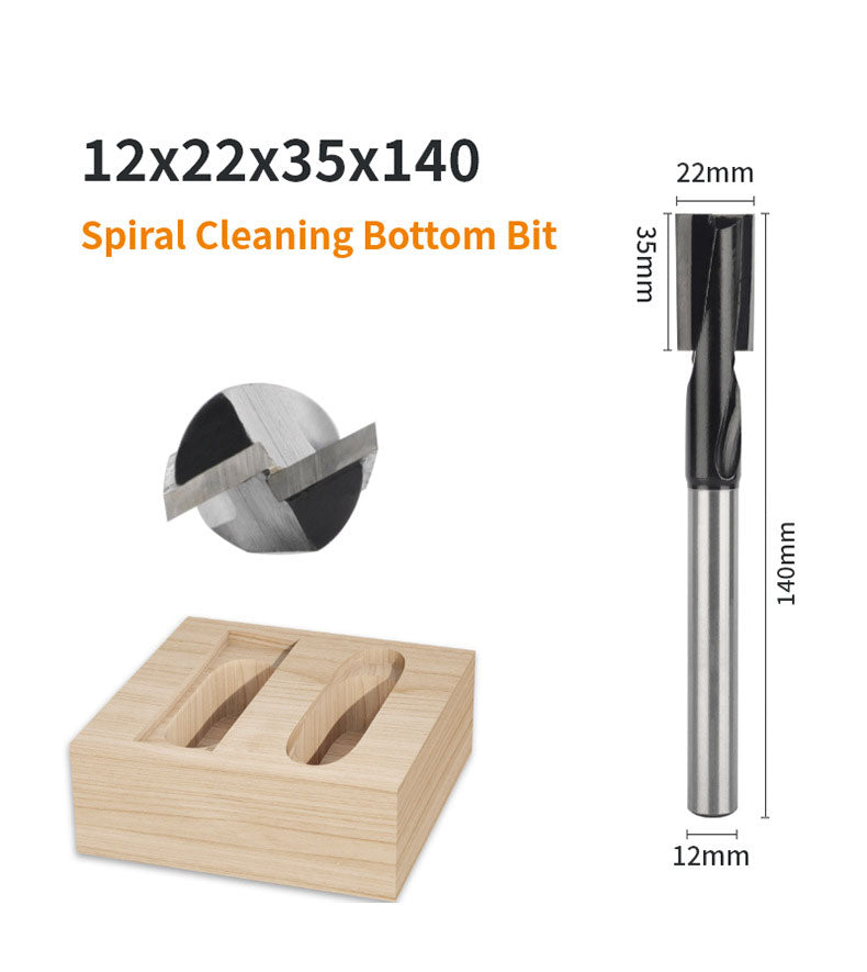 12mm Shank Lengthened Cleaning Bottom Router Bit Spiral Engraving Machine