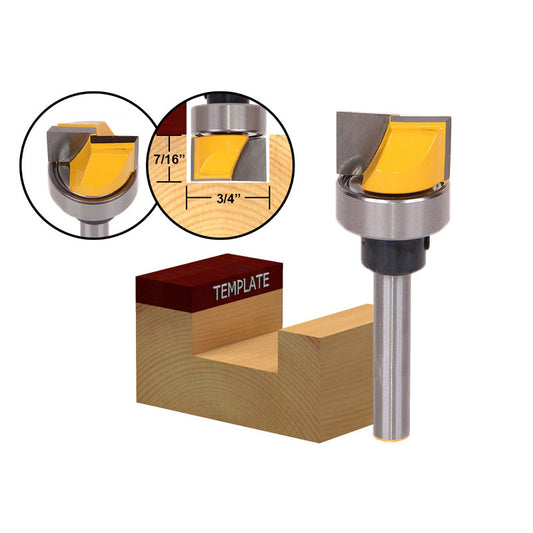 Hinge Mortise/Template 3/4"W X 7/16"H 1/4" Shank Router Bit