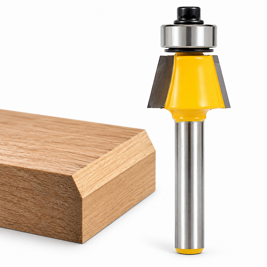 15 Degree Bevel Trim Router Bit 1/4" Shank Carbide Tipped Bit for Laminate Countertops and Wood