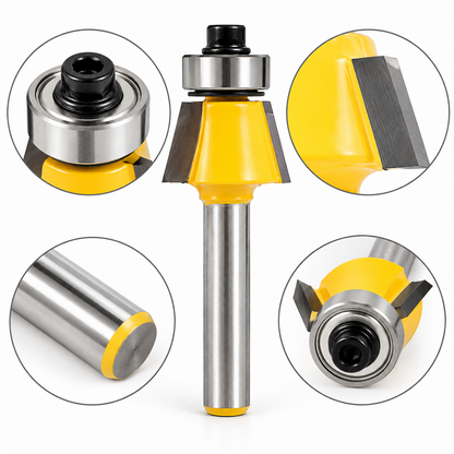 15 Degree Bevel Trim Router Bit 1/4" Shank Carbide Tipped Bit for Laminate Countertops and Wood