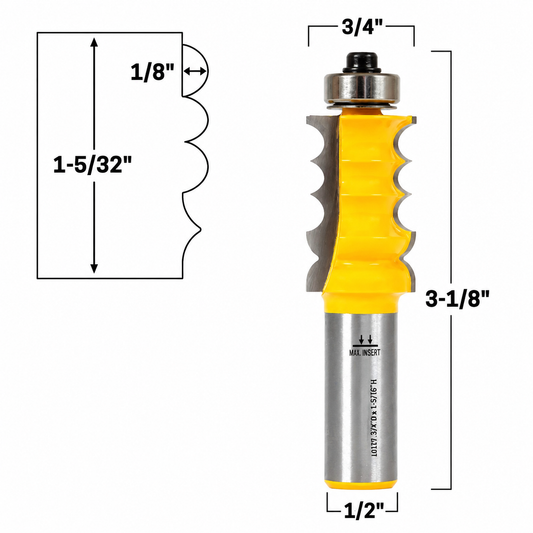 1 5/32" Picture Frame Molding 1/2" Shank Router Bit
