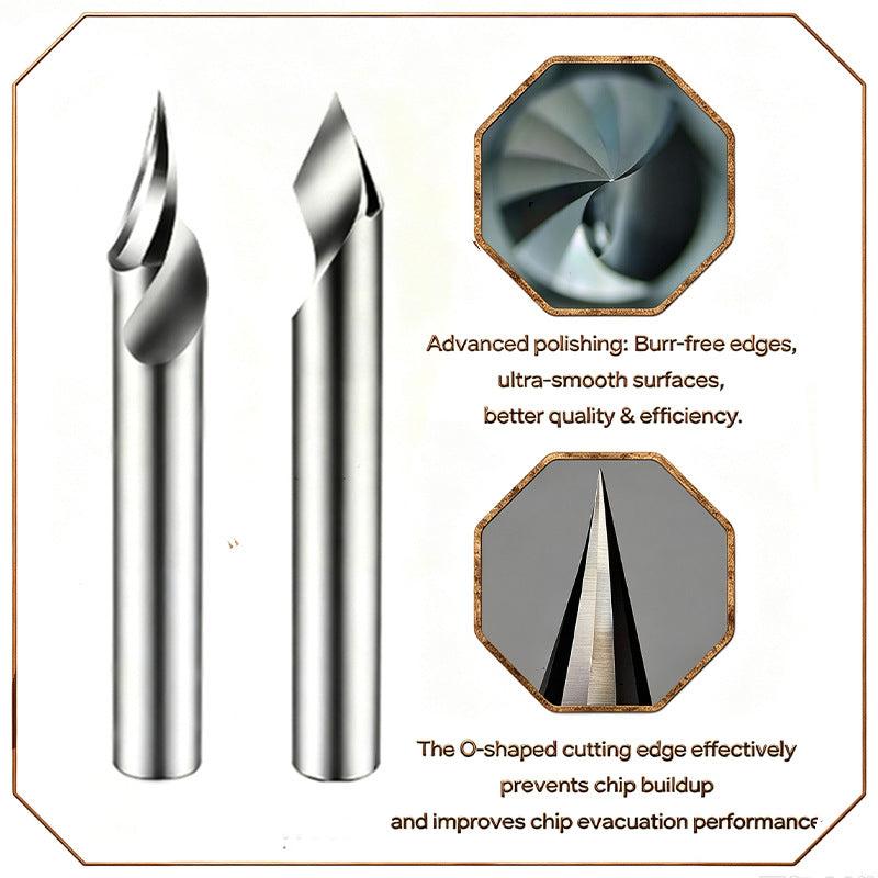 4 Pcs V-shaped O-groove engraving knife Aluminum plastic acrylic engraving knife Aluminum composite engraving lettering woodworking