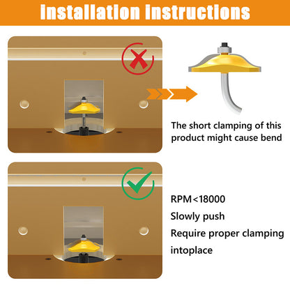 5 Pcs 1/4" Shank Cabinet Door Router Bit Set Panel Cutter Rail and Stile Rounded Edge Woodworking