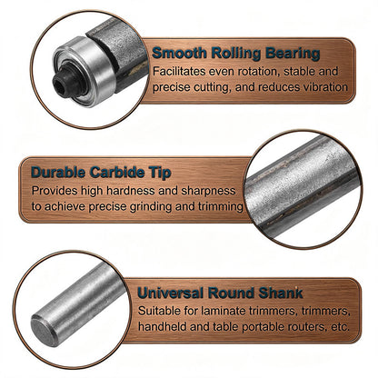 1 Pcs Extra Long Straight Flush Trim Router Bit, 1/2" Shank Carbide Milling Cutter for Woodworking