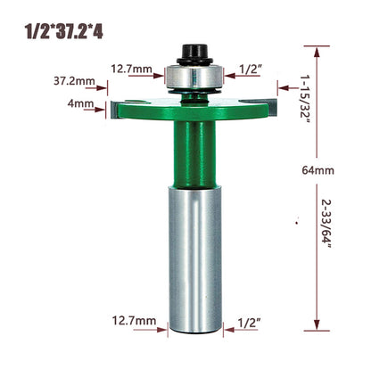 Bearing Guided Biscuit Jointer Router Bit, Carbide Tipped, 5/32 Inch Cut Length