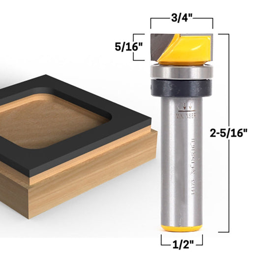 3/4" Diameter Flush Trim Template 1/2" Shank Router Bit